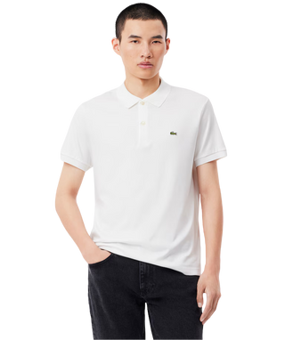 Kjøp hvit Lacoste Cotton Pima Polo Herre