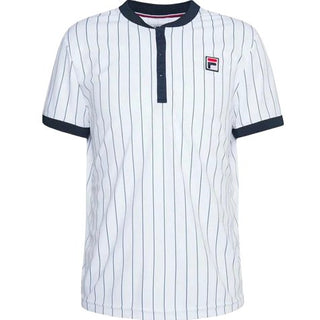 Kjøp hvit Fila T-Skjorte Stripes Button