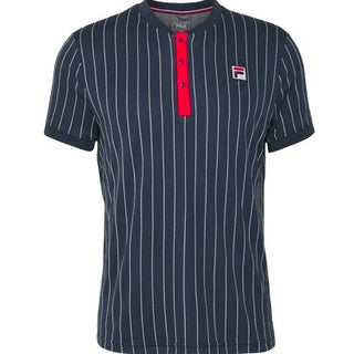 Kjøp marinebla Fila T-Skjorte Stripes Button